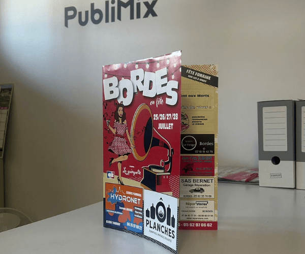 flyer pour les fêtes de bordes imprimé par Publimix