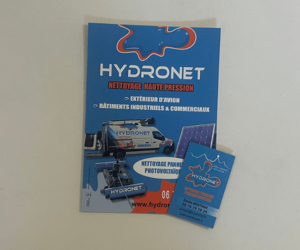 flyer Hydronet imprimé par Publimix dans les Hautes Pyrénées